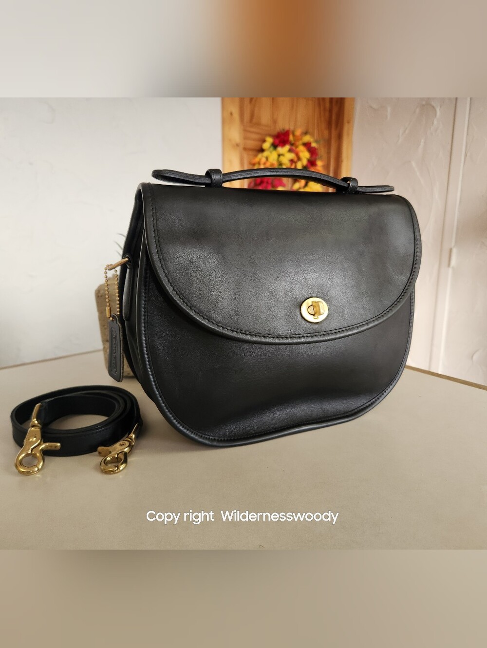 Coach Plaza Bag - The Bistro Bag, #9865 Black, 1980's To Early 1990's, Large - Picture 6 of 16